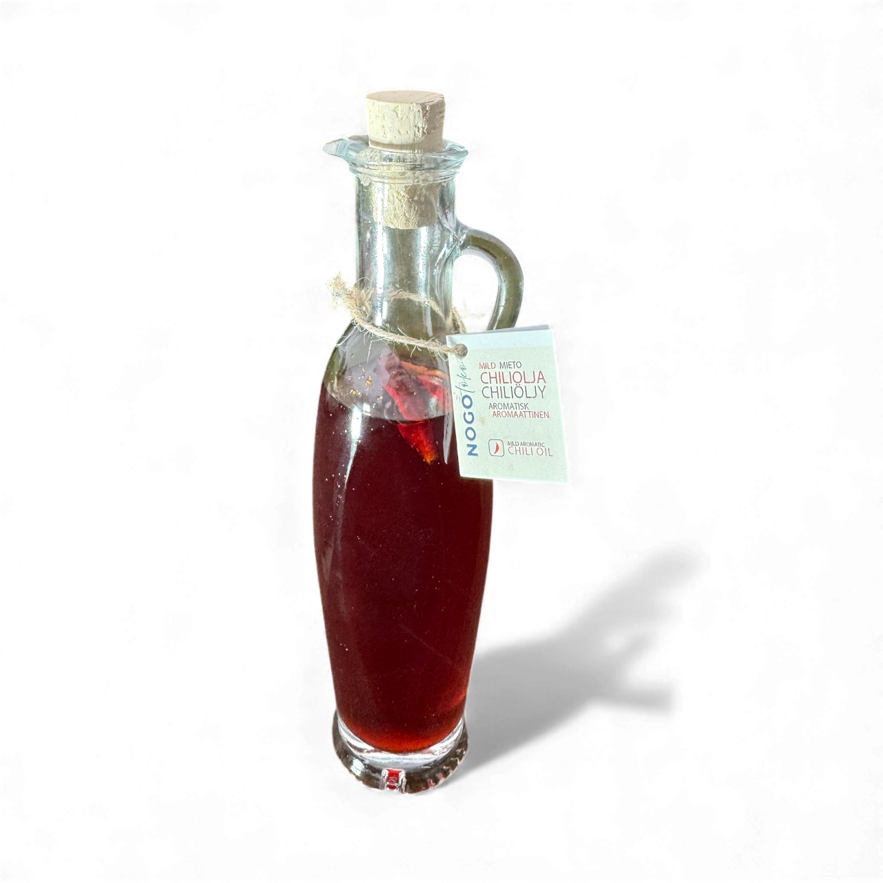 Aromatisk mild chiliolja i dekorativ flaska 14 € (250 ml)